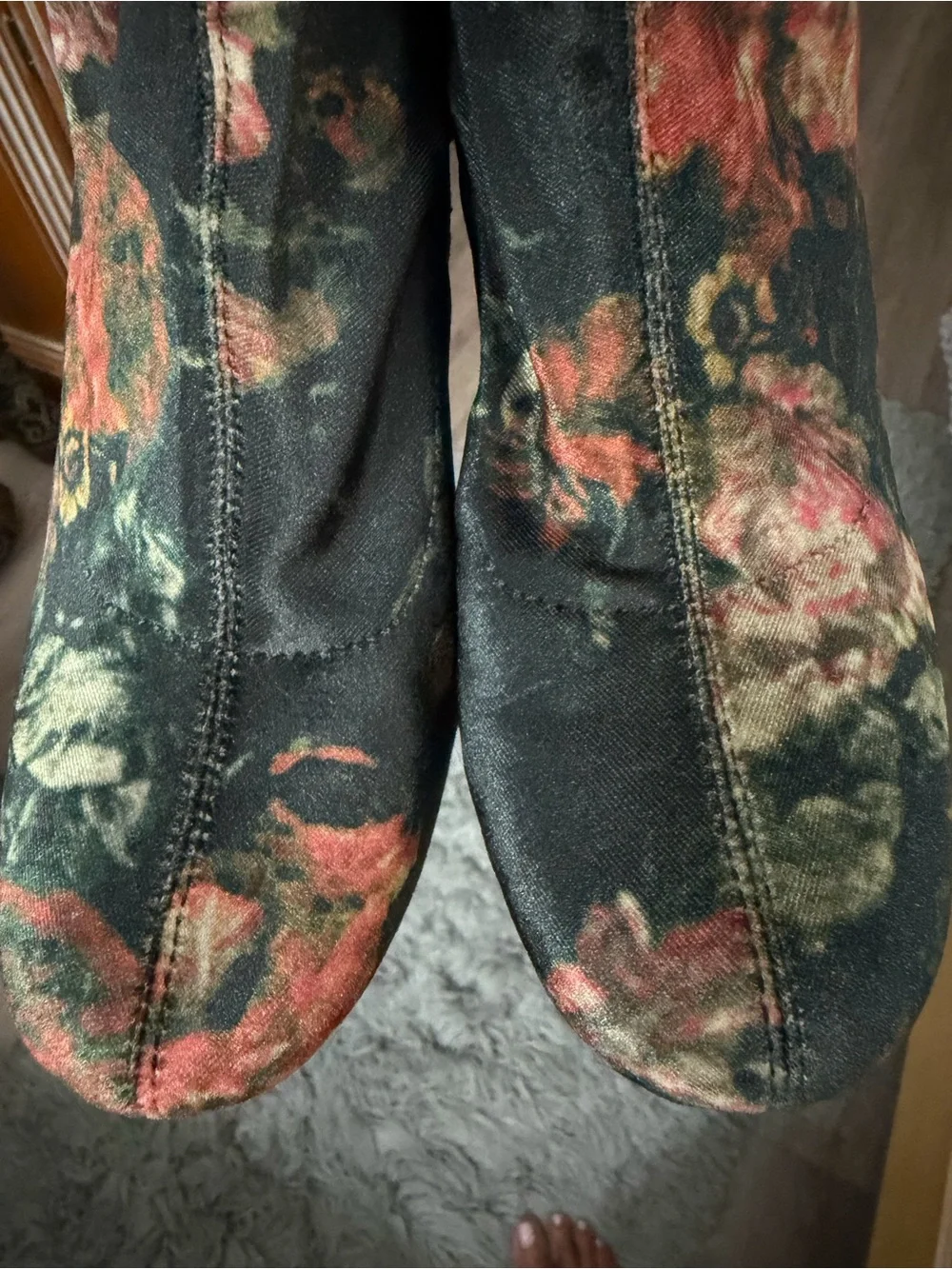 MIA Valencia Velvet Heeled Ankle Boots Size 8 Fall Boot